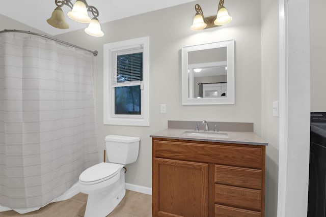 112 Fox Chase Dr, Goose Creek, SC 29445 - full bath featuring vanity, toilet, tile patterned flooring, and a shower with shower curtain