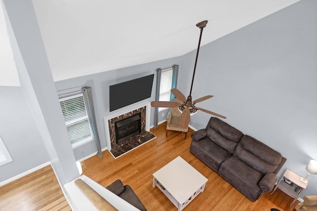 112 Fox Chase Dr, Goose Creek, SC 29445 - living area with ceiling fan, plenty of natural light, and wood finished floors