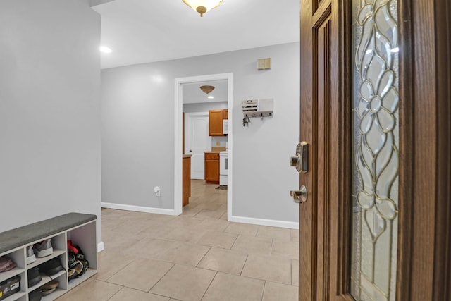 112 Fox Chase Dr, Goose Creek, SC 29445 - entryway featuring light tile patterned floors and baseboards