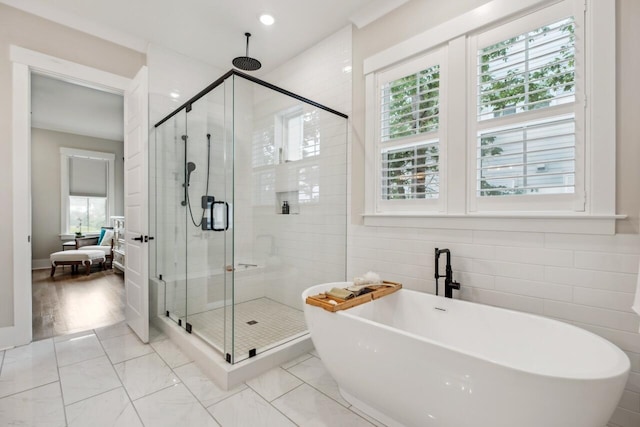 1903 Bolden Dr, Mount Pleasant, SC 29466 - full bathroom featuring a soaking tub and a stall shower