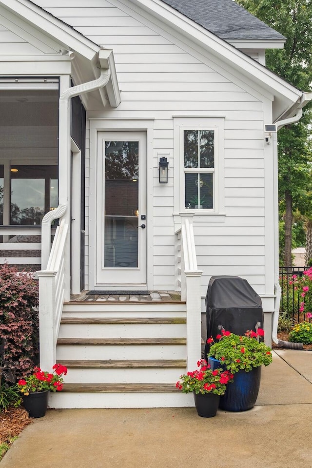1903 Bolden Dr, Mount Pleasant, SC 29466 - doorway to property with a shingled roof