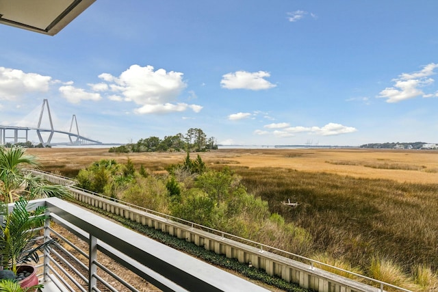 balcony with a rural view