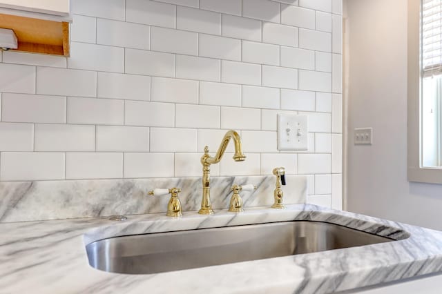 details with backsplash and sink