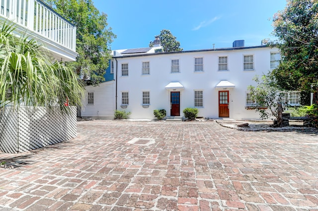 view of front of property with a patio area