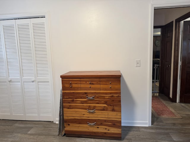 details with baseboards and wood finished floors