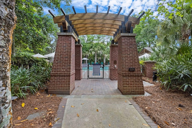 6002 Green Dolphin Way, Kiawah Island, SC 29455 - gate with a pergola