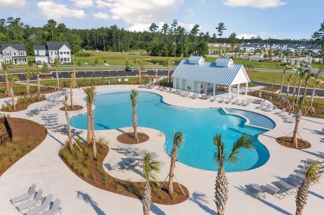 view of pool with a patio area