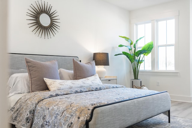 bedroom featuring hardwood / wood-style floors