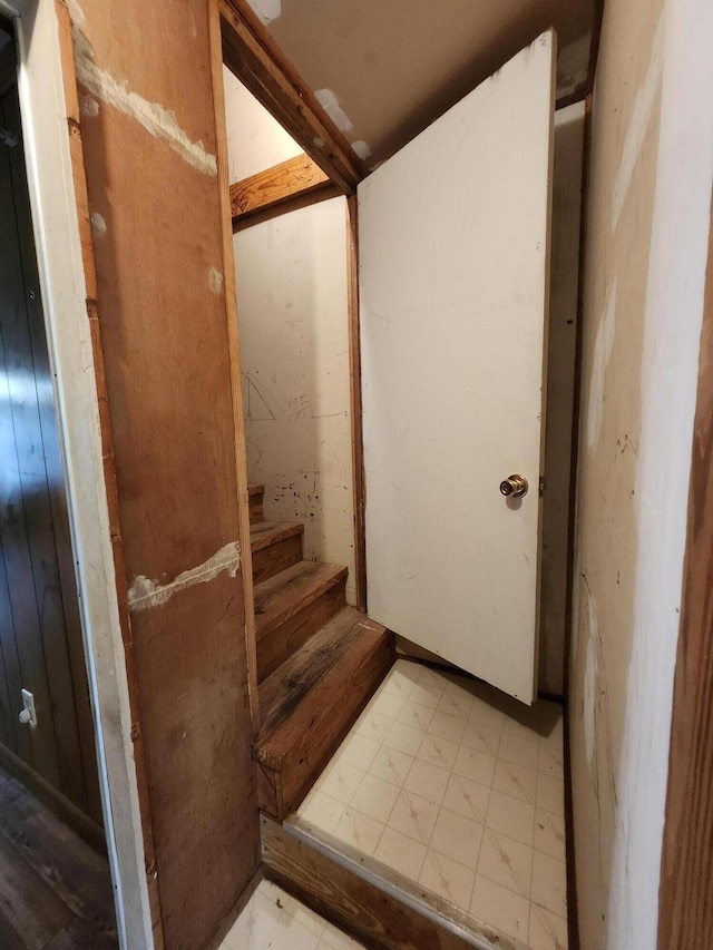 4029 Karen Dr, North Charleston, SC 29405 - staircase with tile patterned floors