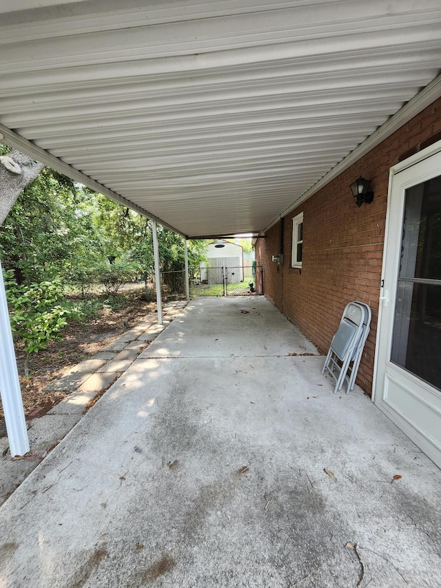 4029 Karen Dr, North Charleston, SC 29405 - view of patio / terrace featuring an attached carport