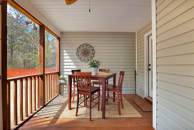 view of sunroom