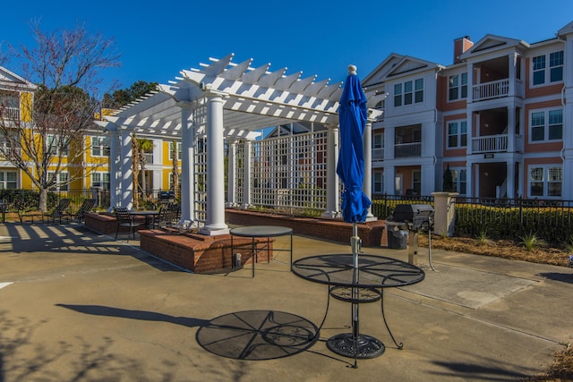 view of patio / terrace with a pergola