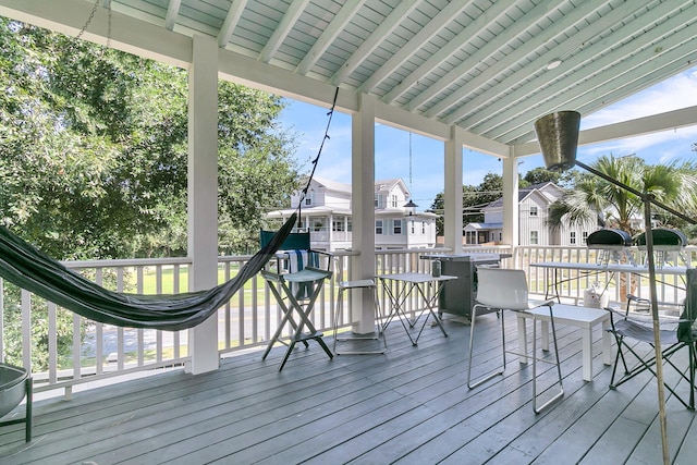 view of wooden deck