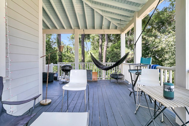 view of wooden deck