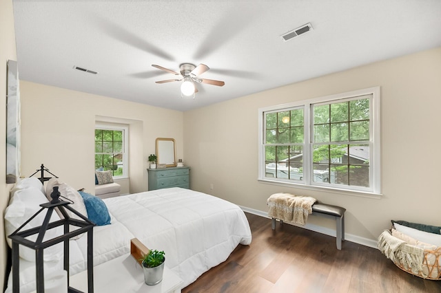 105 Spring St, Summerville, SC 29485 - bedroom featuring dark wood-style floors and ceiling fan