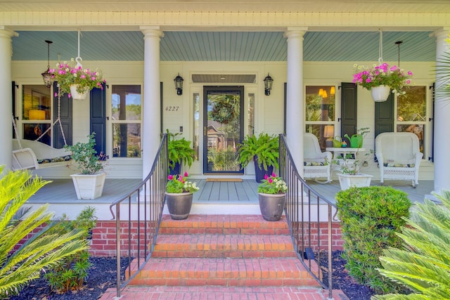 4227 Sawgrass Dr, North Charleston, SC 29420 - view of exterior entry featuring covered porch