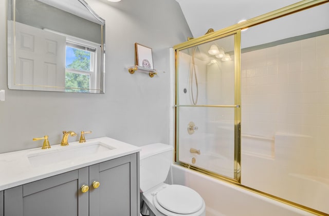 4227 Sawgrass Dr, North Charleston, SC 29420 - full bath featuring toilet, vanity, and shower / bath combination with glass door
