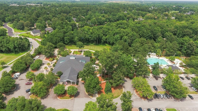 4227 Sawgrass Dr, North Charleston, SC 29420 - bird's eye view of a heavily wooded area and a pool area