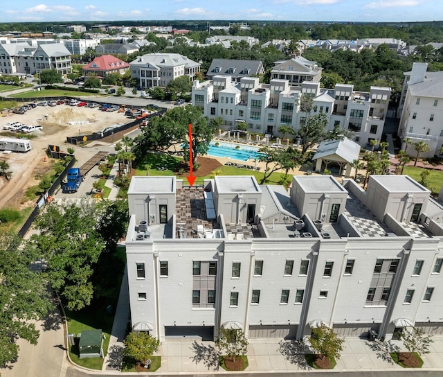 drone / aerial view featuring a residential view