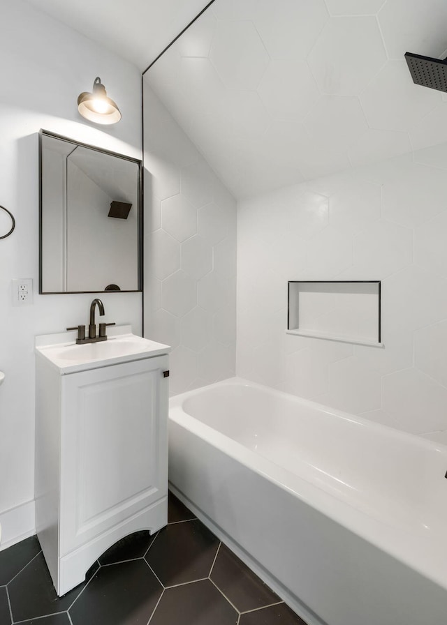 1019 Royalist Rd, Mount Pleasant, SC 29464 - bathroom with vanity, bathtub / shower combination, and tile patterned flooring