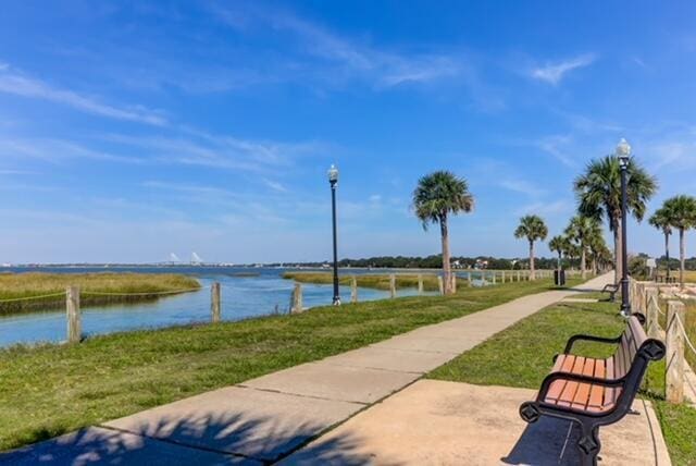 1416 Glencoe Dr, Mount Pleasant, SC 29464 - view of property's community featuring a water view and a lawn