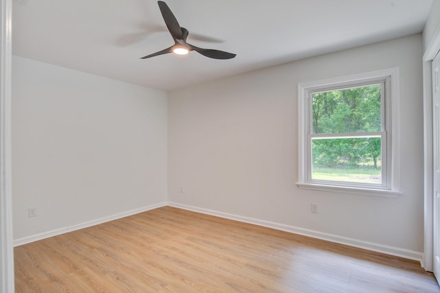 3231 Stonehaven Dr, North Charleston, SC 29420 - spare room with light wood-style floors, a ceiling fan, and baseboards