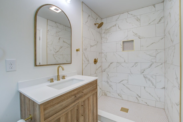 3231 Stonehaven Dr, North Charleston, SC 29420 - bathroom with vanity and tiled shower