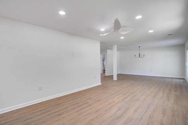 3231 Stonehaven Dr, North Charleston, SC 29420 - empty room featuring recessed lighting, light wood-type flooring, and baseboards