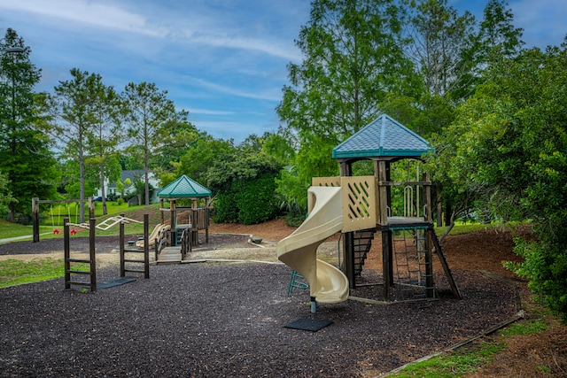 view of jungle gym