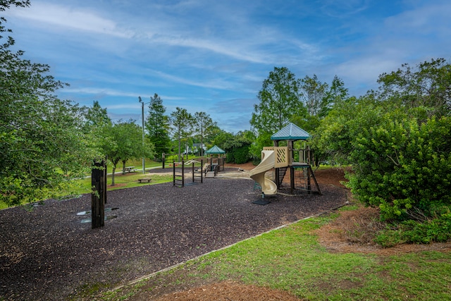 view of jungle gym