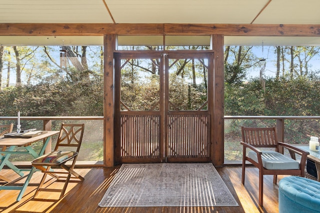 view of sunroom