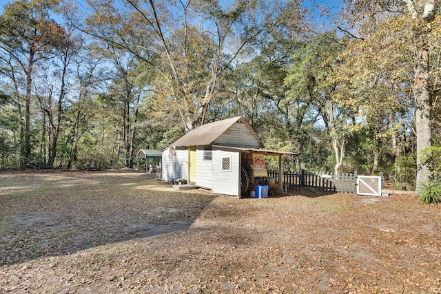 view of outdoor structure