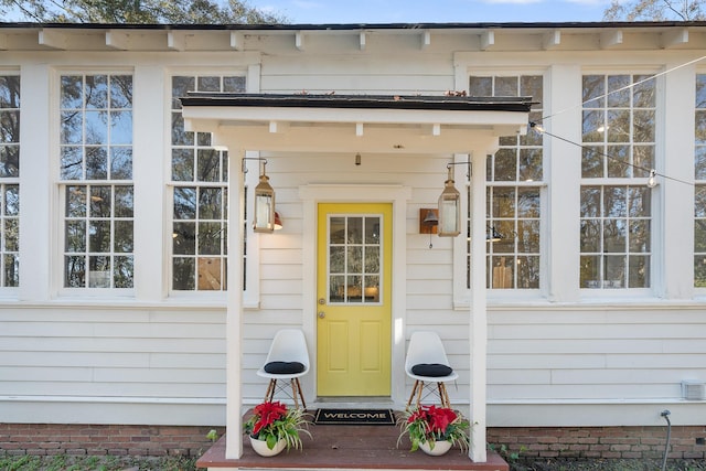 view of doorway to property