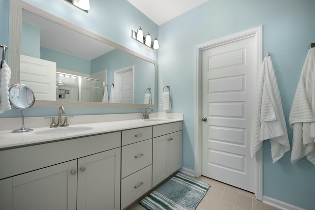 148 Omalley Dr, Summerville, SC 29483 - full bathroom featuring tile patterned flooring, a sink, a stall shower, and double vanity
