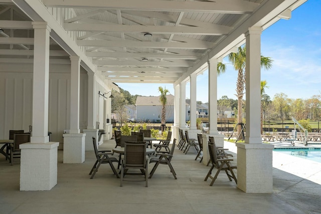 148 Omalley Dr, Summerville, SC 29483 - view of patio featuring outdoor dining space and a community pool