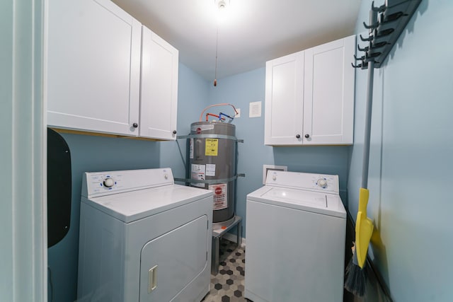7 Plainfield Dr, Charleston, SC 29407 - washroom with water heater, cabinet space, and washing machine and clothes dryer