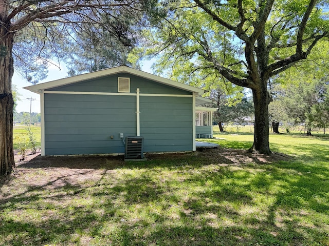 garage with central air condition unit