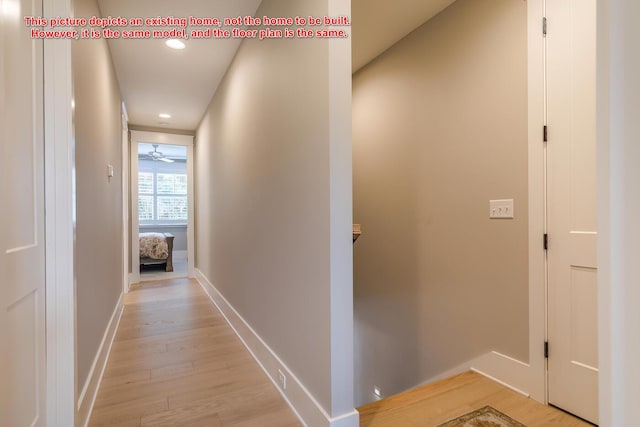 hallway featuring light hardwood / wood-style floors