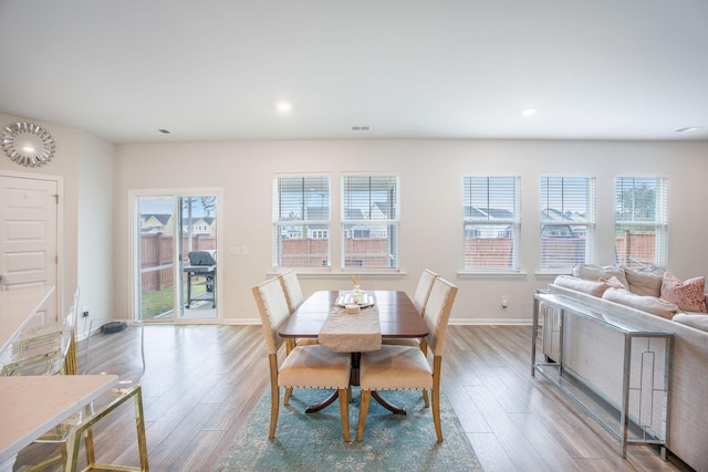 533 Richfield Way, Summerville, SC 29486 - dining space with recessed lighting, baseboards, a wealth of natural light, and light wood-style flooring