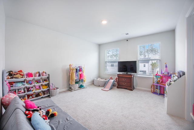 533 Richfield Way, Summerville, SC 29486 - game room featuring baseboards, visible vents, and carpet