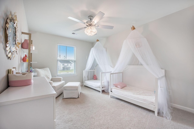 533 Richfield Way, Summerville, SC 29486 - carpeted bedroom with ceiling fan, visible vents, and baseboards