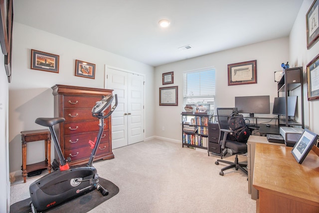 533 Richfield Way, Summerville, SC 29486 - office featuring baseboards, light colored carpet, and visible vents