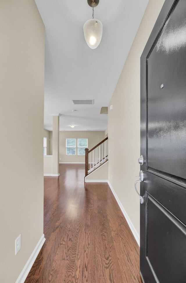 entrance foyer featuring hardwood / wood-style floors