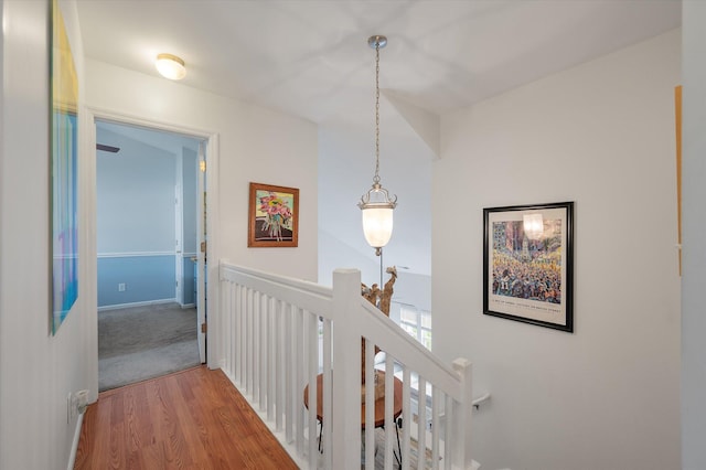 hallway featuring hardwood / wood-style floors