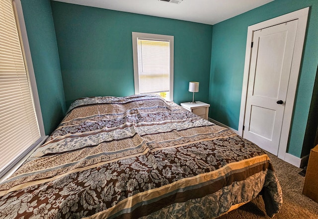 view of carpeted bedroom