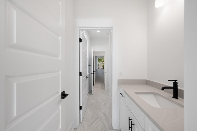 bathroom with vanity