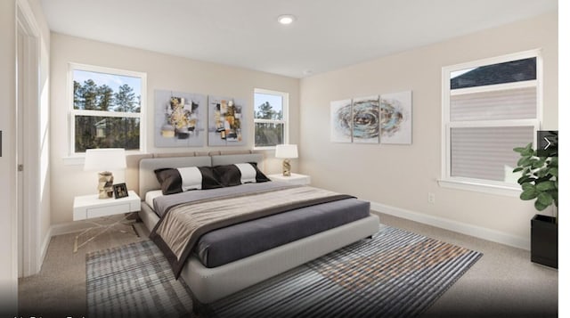 bedroom featuring carpet flooring