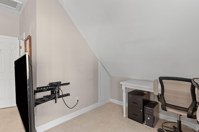 1324 Southlake Dr, Mount Pleasant, SC 29464 - carpeted office space featuring baseboards, lofted ceiling, and visible vents
