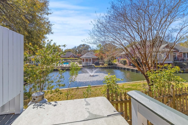 1324 Southlake Dr, Mount Pleasant, SC 29464 - property view of water featuring fence and a gazebo