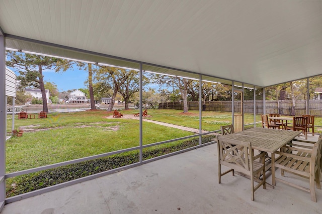 sunroom featuring plenty of natural light